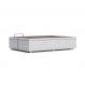 Base Para Cama Box Casal Marfim com Baú Branco