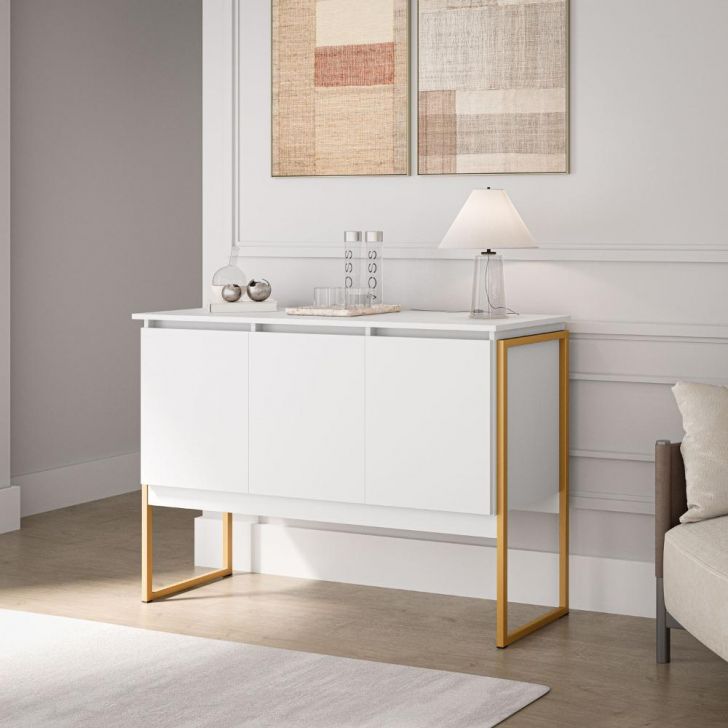 Buffet de Luxo Viareggio Branco Dourado
