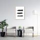 Quadro Pincelada Tripla 86x60 Filete Marfim