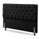 Cabeceira Cama Box Solteiro Lylla 90cm Capitonê com Frame Suede Preto - Desk Design