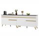 Kit Armário de Cozinha Gabinete Pia 120cm Veneza Multimóveis MP2159 Branco/Dourado