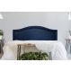 Cabeceira King Para Cama Box Curva 193x60 Courino Azul - Tachas Fumê