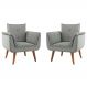 Conjunto Poltrona Decorativa Japeri Linha Grafite