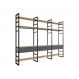 Image of Guarda-Roupa Closet Modulado Industrial Philly II 3 Gavetas Cedro e Grafite 294 cm MO895CL29VNUMOB