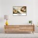 Quadro Art C The Creation of Adam 86x60 Filete Marrom