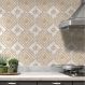 Adesivos de Azulejos Ladrilhos Cartela Mármore Dourado e Branco 05-15x15cm