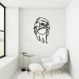 Quadro Escultura Cabeça de Águia One Line 80x48 Preto