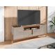 Rack Lizz 170cm 4 Portas e Prateleiras Off White Cedro