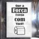 Quadro Decorativo Para Banheiro Que a Força Esteja Com Você-24x34Cm