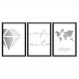 Kit 03 Quadros Decorativos 