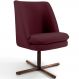 Poltrona Decorativa Giratória Base X Pérsia D02 Veludo Marsala B-278 - Lyam Decor