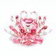 Flor De Lótus 6 Cm Cristal De Vidro Para Presente ou Decoração Rosa