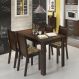 Imagem do Conjunto de Mesa com 4 Cadeiras Rosie Tabaco e Floral Bege Marrom Conjunto de Mesa com 4 Cadeiras Rosie Tabaco e Floral Bege Marrom