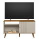 Rack Porta Frisada para TV 55' Guimarães Nature Off-White