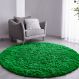 Tapete Pelo Alto Felpudo Macio Anti Derrapante Anti Alérgico Verde Redondo - 140 cm Tapete para Sala e Quarto