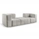 Sofá Box 3 Lugares - Bouclé Cinza