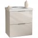 Armário Balcão Gabinete Para Banheiro 60cm Com 03 Gavetas Pietra B06 Branco Brilho - Lyam Decor