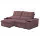 Sofá Retrátil Reclinável Para Sala de Estar Living 210cm Ártico F04 Veludo Lilás - Lyam Decor