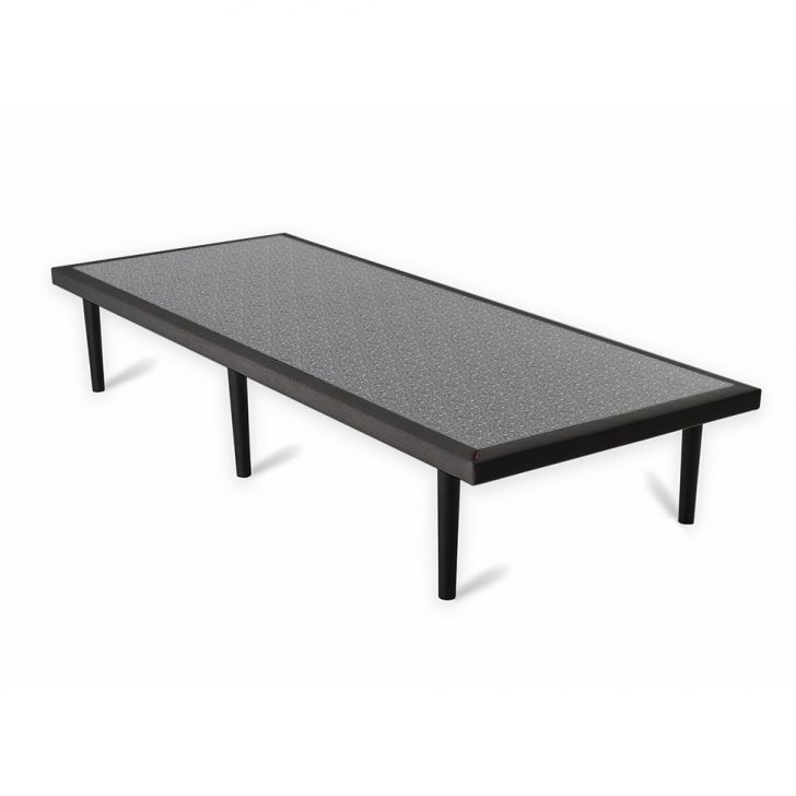 Base Para Cama Box Solteiro Float Mescla Chumbo 88 Cm