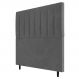 Cabeceira Cama Box Solteiro Itália 90cm Suede Cinza - Desk Design