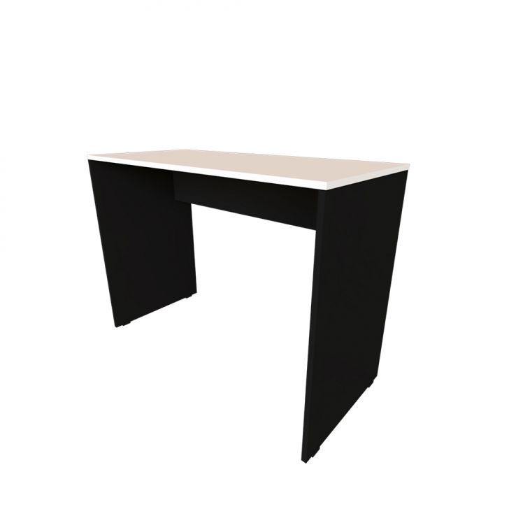 Escrivaninha Fini Branca e Preta 120 cm