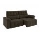 Image of Sofá 3 Lugares Retrátil e Reclinável Santorini Veludo Marrom 220 cm MO895UP29JGKMOB