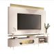 Conjunto Bancada Aria e Painel Nobre LED para TV até 85” Off White/Champanhe