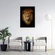 Quadro Leão de Juda 86x60 Filete Marrom