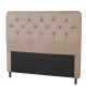 Cabeceira Casal King 195cm Para Cama Box Ravena Suede Bege - DS Estofados