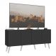 Rack Retrô para TV até 50 Polegadas com 4 Portas Multimóveis MP1071 Preto/Branco