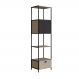 Estante York 180cm 1 Porta Estrutura Preto Fosco - Hanover