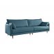 Sofá 3 Lugares Vittro Linho Azul 220 cm