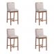Conjunto com 4 Banquetas Dani Nogueira e Bege