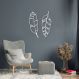 Quadro Escultura Folhas Tropicais 120x101 Branco