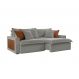 Image of Sofá 3 Lugares Retrátil e Reclinável Dubai Linho Cinza 190 cm MO895UP19GBGMOB