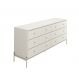 Cômoda Jasper 6 Gavetas Off White e Champanhe