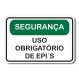 Placa de Sinalização Segurança Uso Obrigatório EPIs 20x30 cm