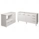 Balcão Cozinha Armário Gabinete de Pia 150 cm Deise e Balcão Lilian Para Microondas e Forno Elétrico Branco