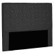 Cabeceira Queen 1,60m Tânia Suede Preto - Pallazio