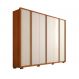 Guarda-Roupa Casal Cleo Ripado 6 Portas 4 Gavetas Freijó e Off White