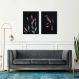 Quadro Carpas Coloridas 122x86 2-86x60 Caixa Preto