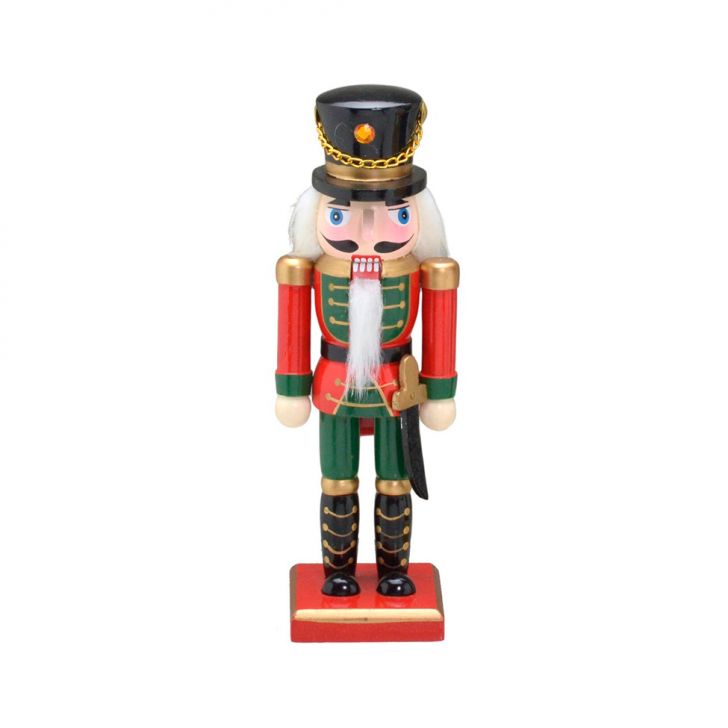 Enfeite Natalino Espressione Soldado Branco e Vermelho 17 cm