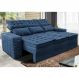 Sofá 3 Lugares Retrátil e Reclinável Cama inBox Senses 2,00m Velusoft Azul
