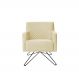 Poltrona Decorativa Nagoya Base Orby Corano Bege - Gran Belo