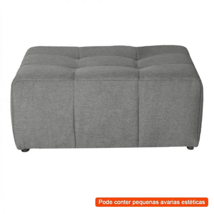 [OUTLET] Puff Modular Soho Linho Cinza