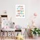 Quadro Infantil Didático ABC Colorido 86x60 Filete Branco