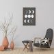 Quadro Boho Chalk Moon Phases 43x30 Filete Marfim