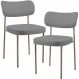 Kit 02 Cadeiras Para Sala De Jantar Melina Base Arena L02 Linho Cinza Escuro - Lyam Decor