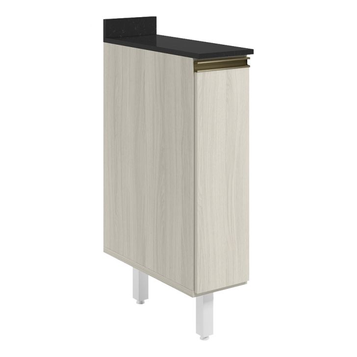 Balcao com Tampo 1P 20cm MDF Kali 16796 Bianco Toq Bianco Toq Nicioli