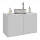 Gabinete de Banheiro 62,5cm Suspenso 2 Portas Multimóveis MP5044 Branco